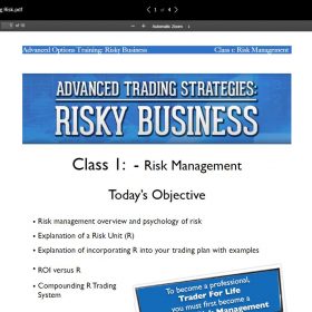 Download TradeSmart University - Advanced Trading Strategies- Risky Business